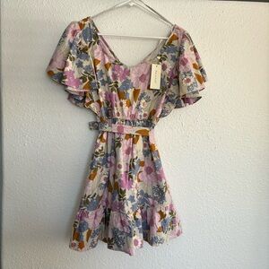 Sim & Sam purple floral dress